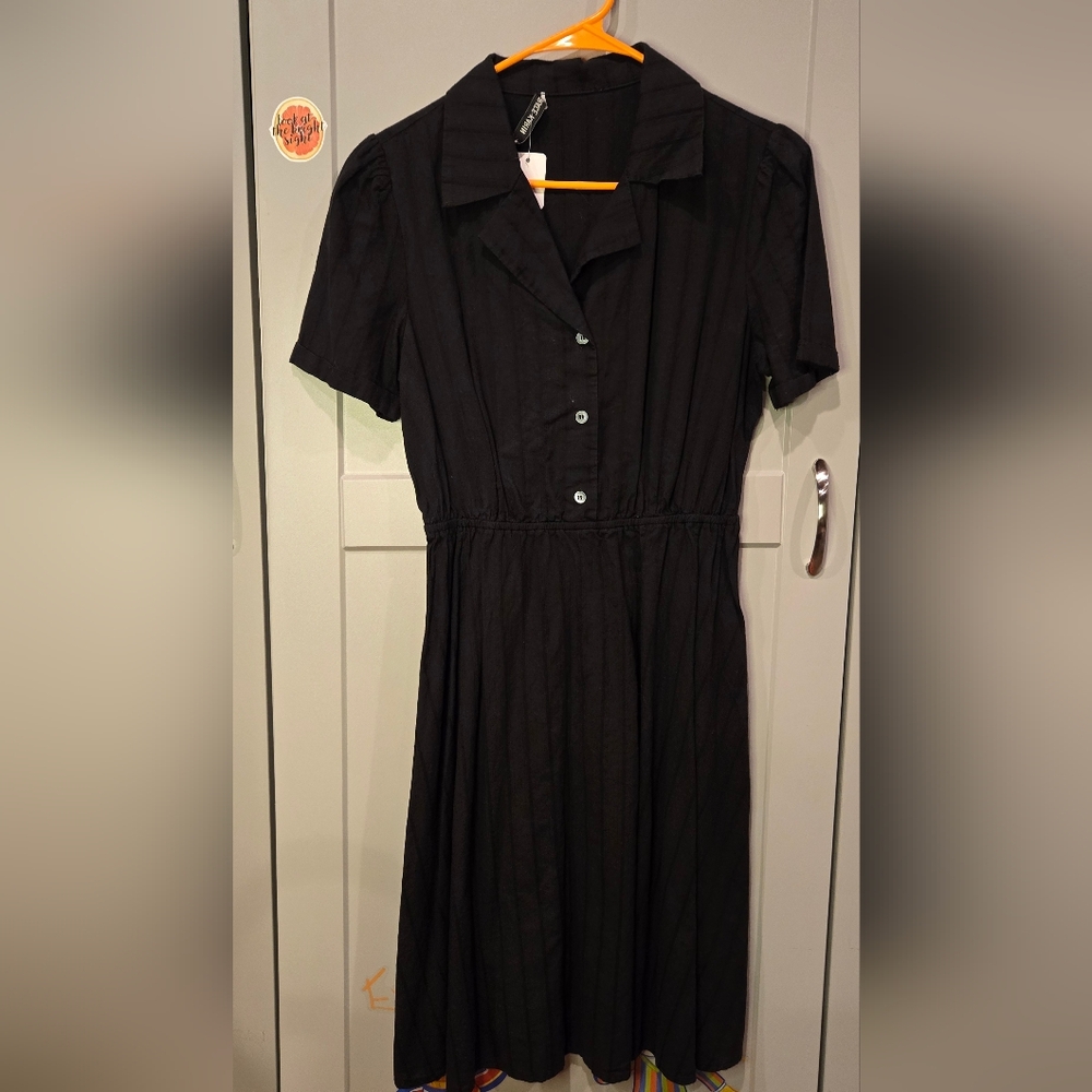 Grace Karin Classic Black Midi Dress